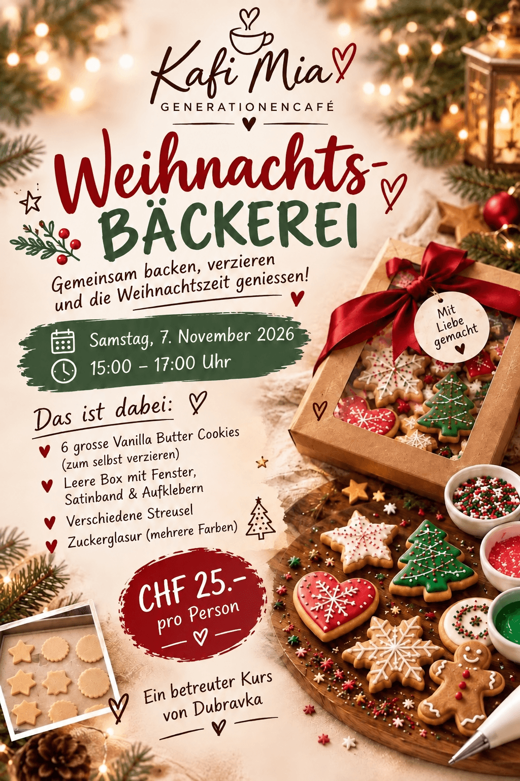 Weihnachtsbäckerei – Gemeinsam backen, verzieren & verschenken